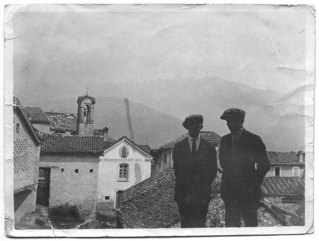 Ritratto di due uomini davanti al nucleo di Bigorio