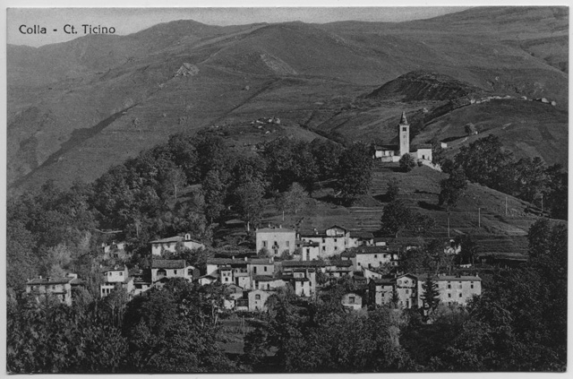 Cartolina del paese di Colla