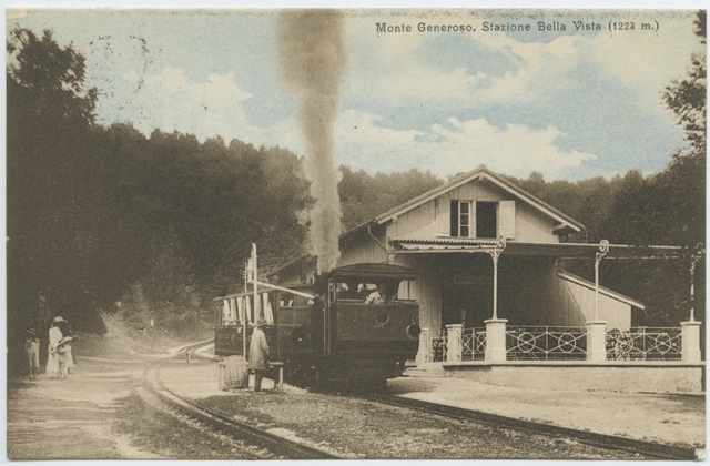 Cartolina della stazione Bella Vista sul Monte Generoso
