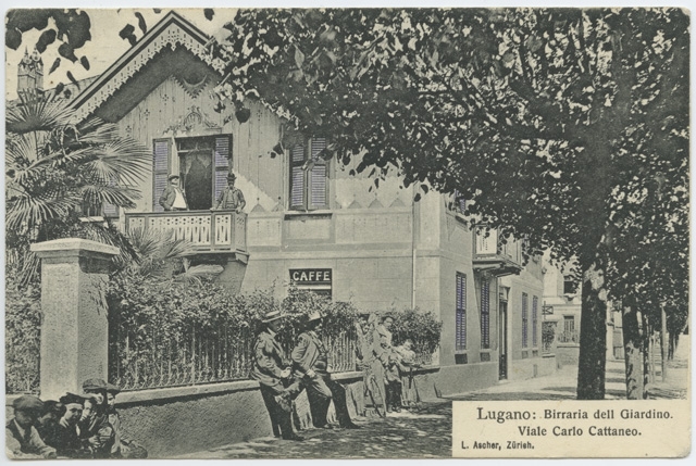 Cartolina della Birraria del Giardino di Lugano
