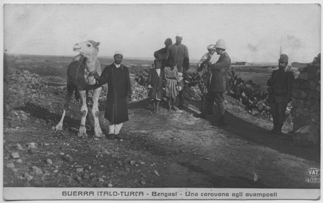 Cartolina di un avamposto nella guerra italo-turca a Bengasi