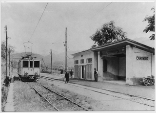 Passaggio del tram Tesserete-Lugano a Canobbio