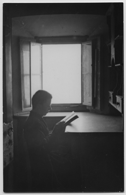 Ritratto di novizio mentre legge nella sua cella