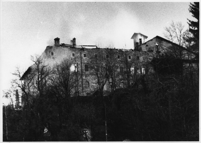 L'incendio del Convento di Bigorio al mattino