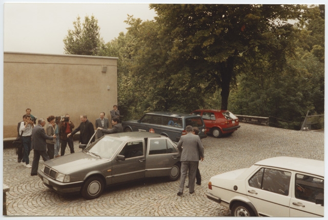 Arrivo dell'Arcivescovo Carlo Maria Martini al Convento di Bigorio