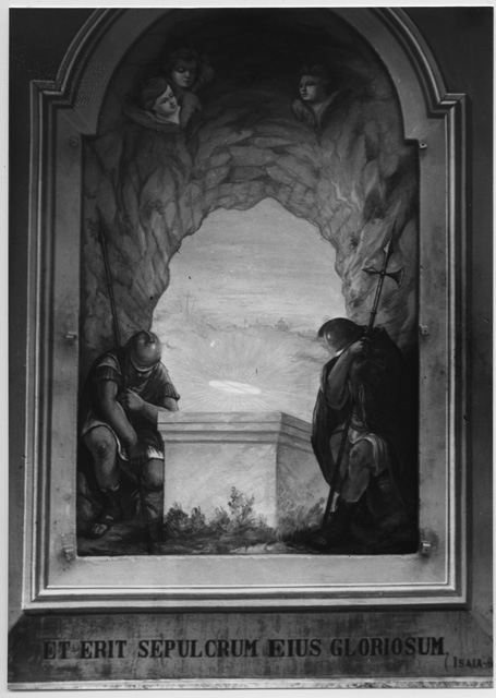 Affresco su una cappella della Via Crucis