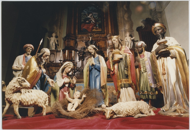 Presepe allestito nella chiesa del Convento di Bigorio