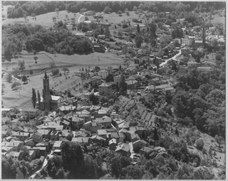 Veduta di Sala Capriasca e Vaglio dal Convento di Bigorio