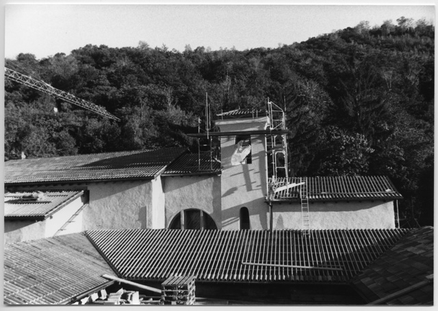 Il Convento di Bigorio durante i lavori di restauri