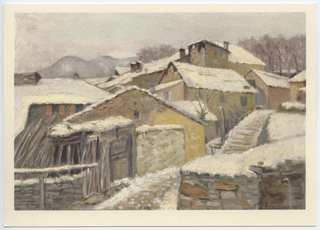 Veduta di un nucleo in Capriasca