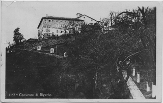 Cartolina del Convento di Bigorio e Via Crucis