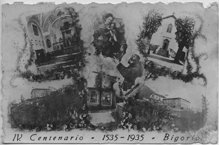 Cartolina commemorativa per il quarto centenario del Convento di Bigorio
