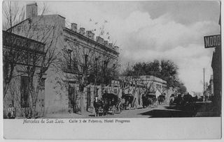 Veduta di Via 3 Febbraio a Villa Mercedes