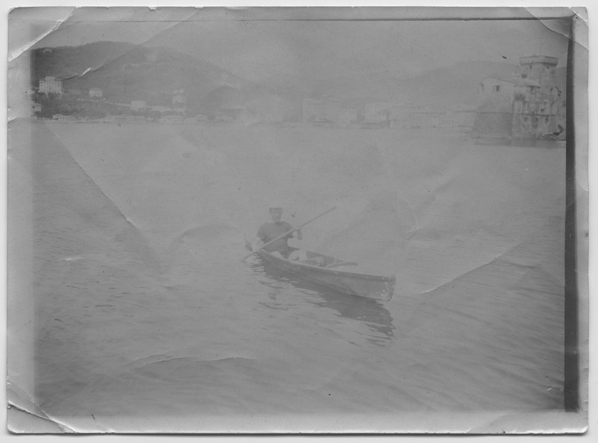 Ritratto di Luigi Rossi in barca