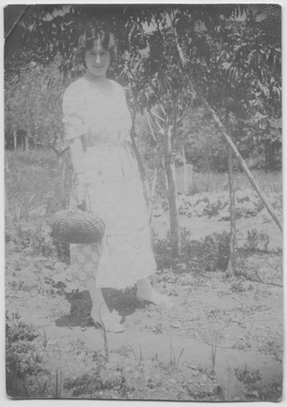 Gina Maria Rossi nell'orto di Biolda