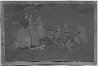 Ritratto di gruppo sull'erba