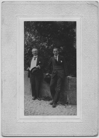 Ritratto di Luigi Rossi con il figlio Franco