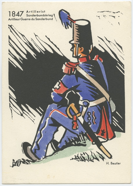 Cartolina distribuita ai soldati durante la mobilitazione militare