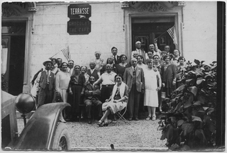 Ritratto di gruppo durante una riunione di emigranti ticinesi in California