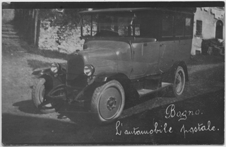 Cartolina dell'autopostale di Bogno