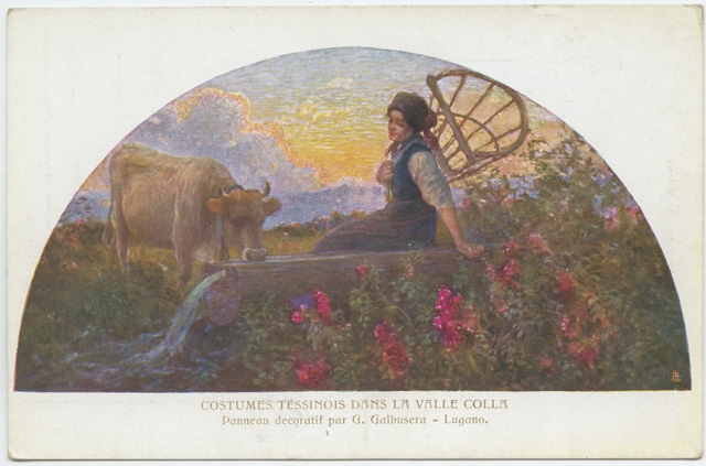 Ragazza della Val Colla in costumi tipici