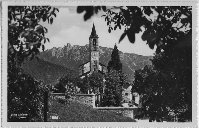Cartolina della chiesa S. Stefano di Tesserete
