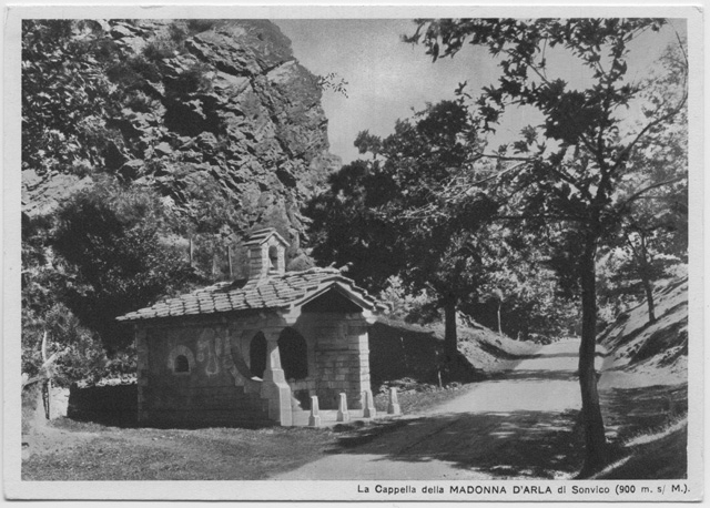 Cartolina della Cappella della Madonna d'Arla a Sonvico