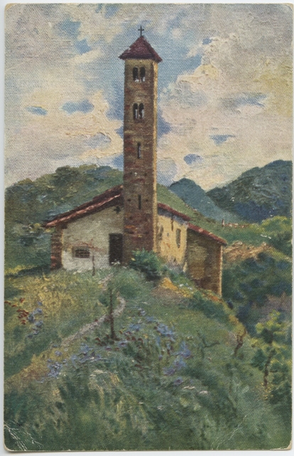 Cartolina con dipinto della Chiesa S. Pietro e Paolo di Sureggio
