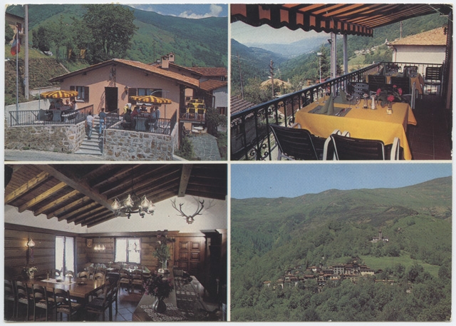 Cartolina del Ristorante Cacciatori a Colla