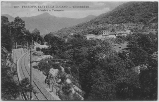 Cartolina della ferrovia elettrica Lugano-Tesserete