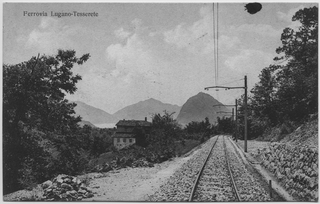 Cartolina della ferrovia elettrica Lugano-Tesserete