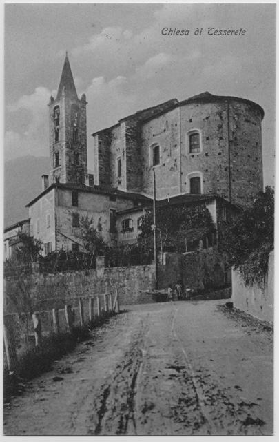 Cartolina della chiesa di Santo Stefano a Tesserete