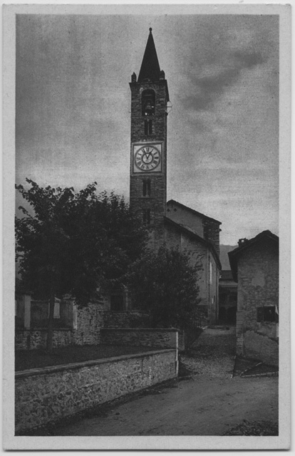 Cartolina della chiesa di Santo Stefano a Tesserete