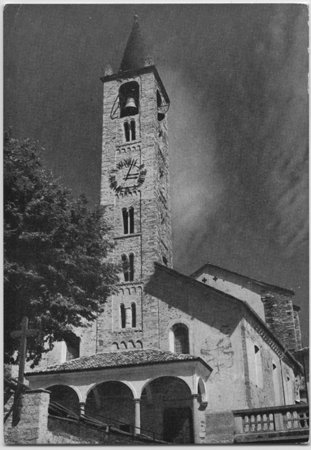 Cartolina della chiesa di Santo Stefano a Tesserete