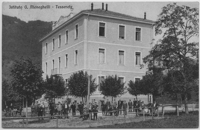 Cartolina dell'Istituto Giuseppe Meneghelli a Tesserete