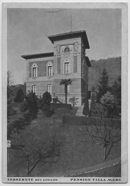 Cartolina della Pensione Villa Mari a Tesserete