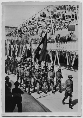 Cartolina di una parata militare a Zurigo
