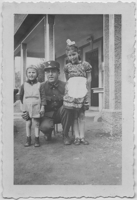 Antonio Menghetti con i figli Mauro e Miriam