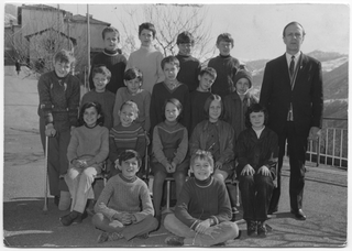 Alunni della classe del maestro Rinaldo Bindella