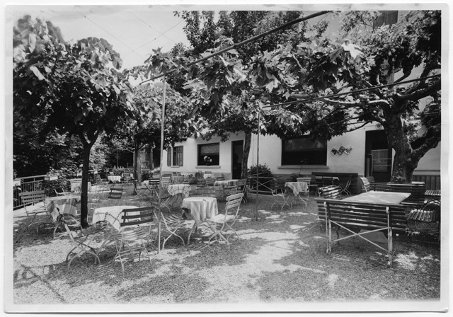 Terrazza esterna del ristorante Riva a Tesserete