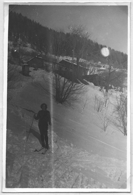 Renato Gianini mentre scia a Corticiasca