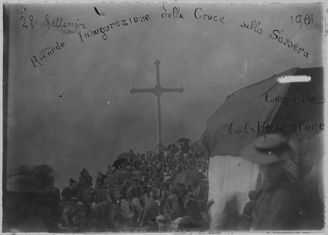 Inaugurazione della croce alla Sassèra