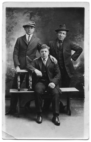 Dionigi Ceresa in posa con due amici a Chicago