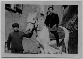 Ritratto di Giovanni Storni a cavallo e Celeste Lepori