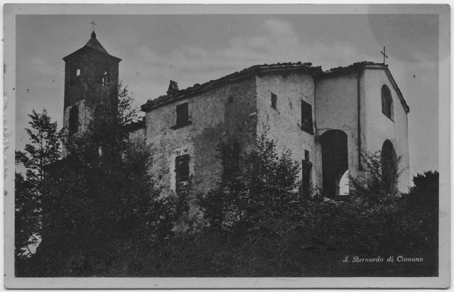Cartolina dell'oratorio di San Bernardo a Comano