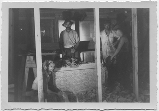 Muratori al lavoro in un cantiere