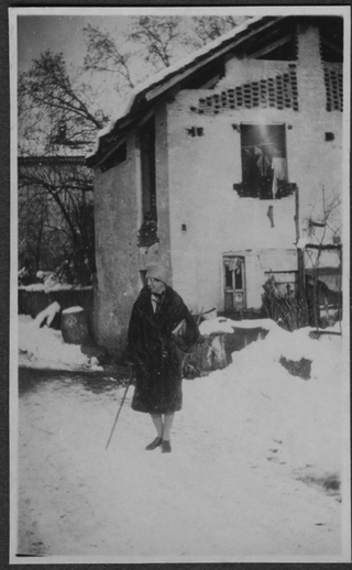 Irma Bernasconi Pannes durante una nevicata