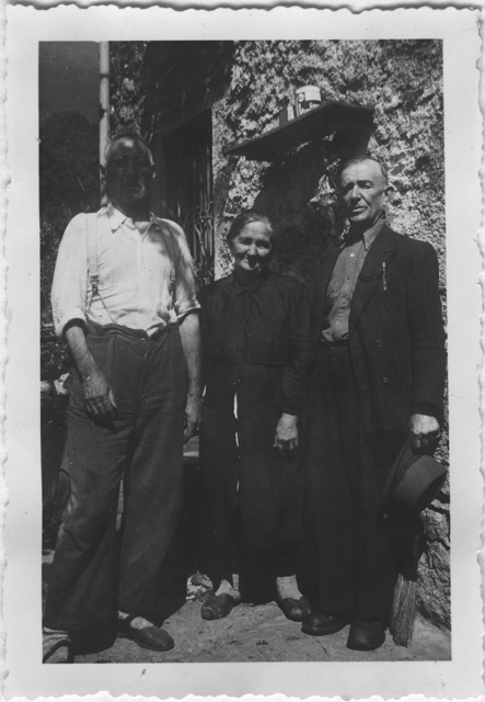 Angelo Gianini con la moglie Angiolina e Angelo, fratello di Angiolina