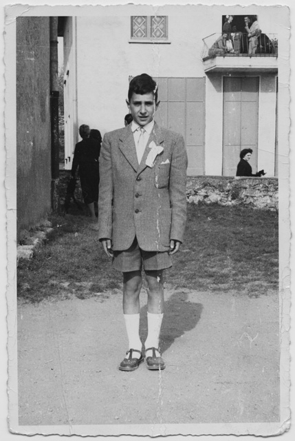 Ivo Petrini in occasione della Cresima a Comano