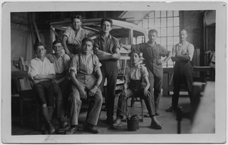 Operai della carrozzeria Ruckstuhl in posa a Lucerna